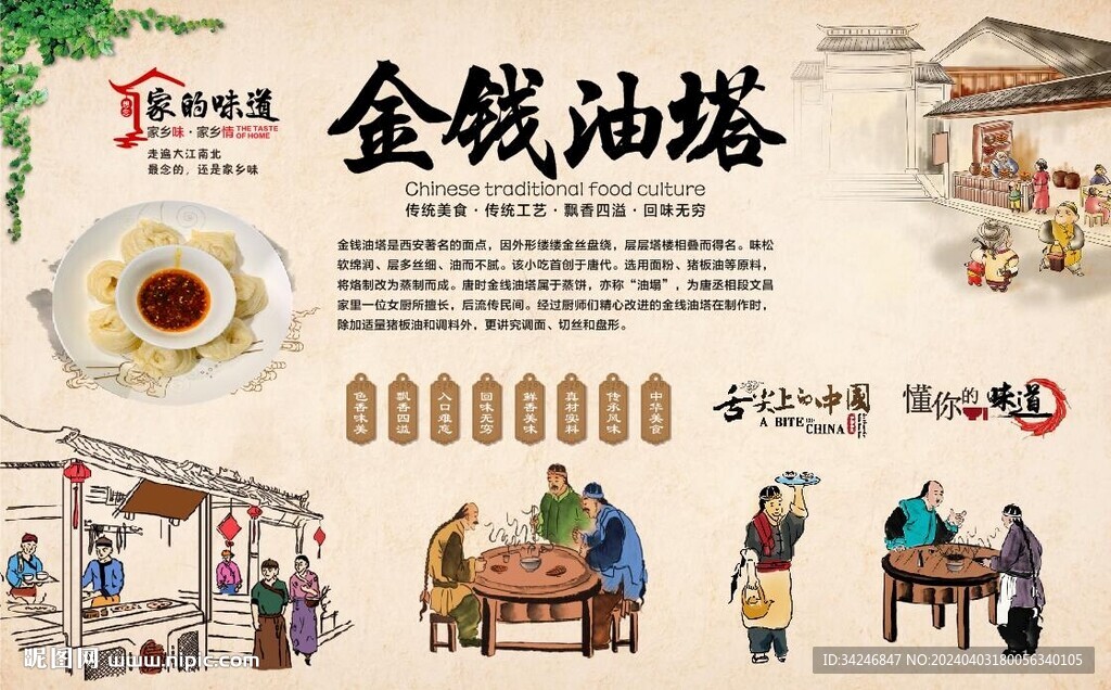 金錢油塔背景墻