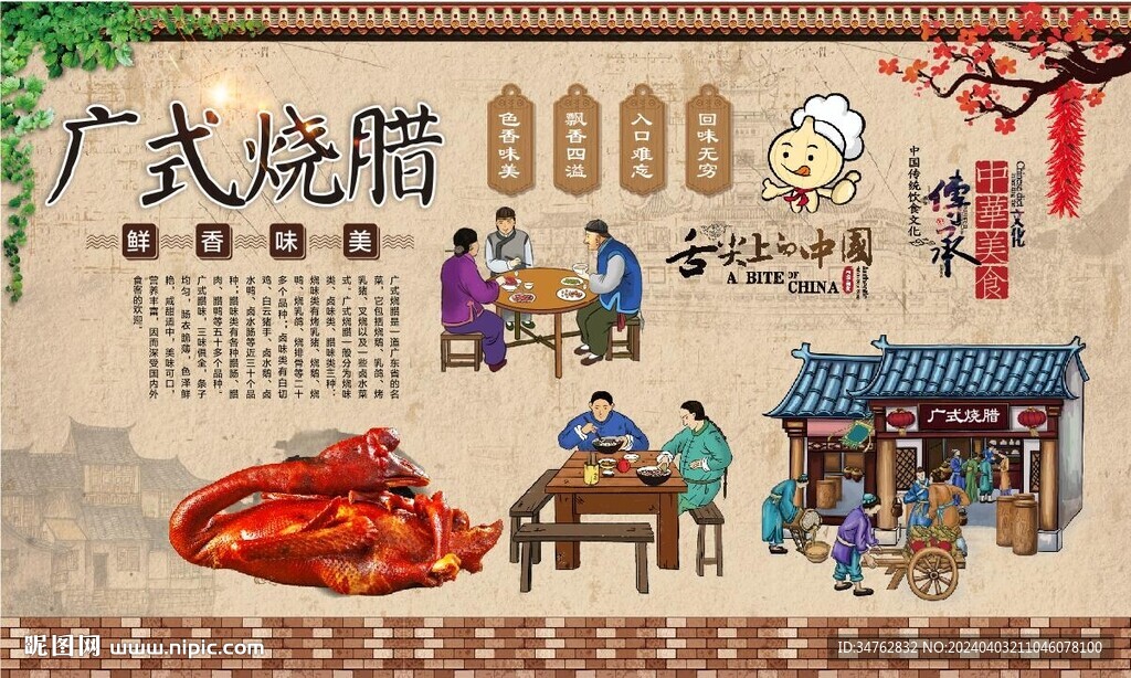 廣式燒臘背景墻
