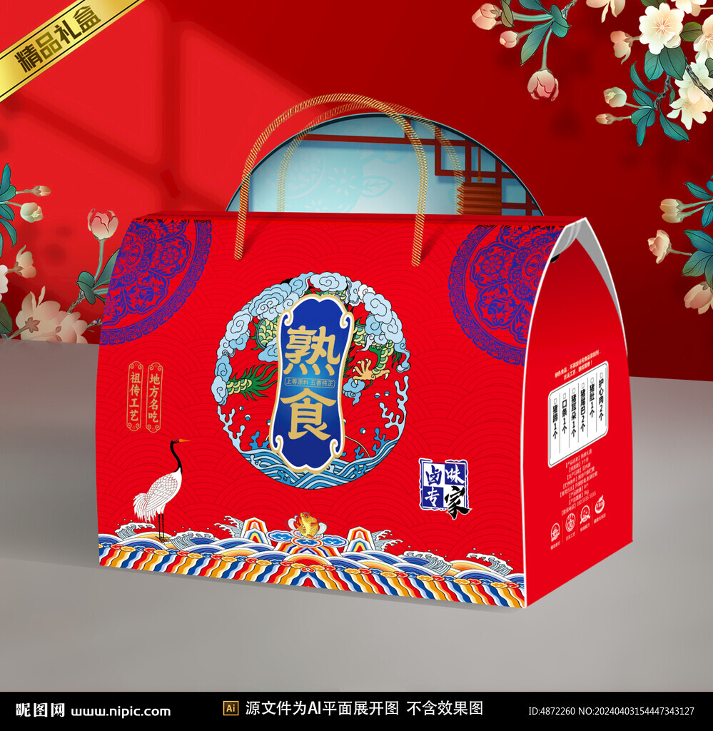 熟食包裝平面展開圖
