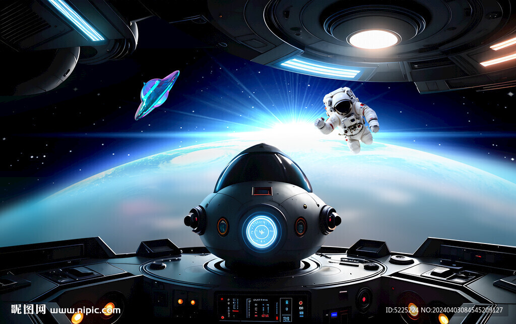 宇宙星空飛船背景