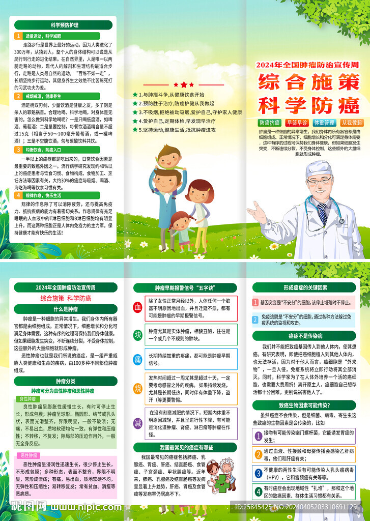 全國腫瘤防治宣傳周折頁