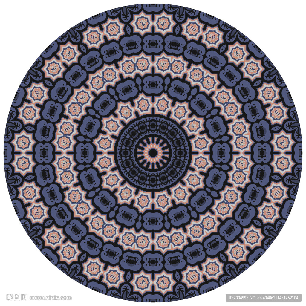 圆形地毯印花