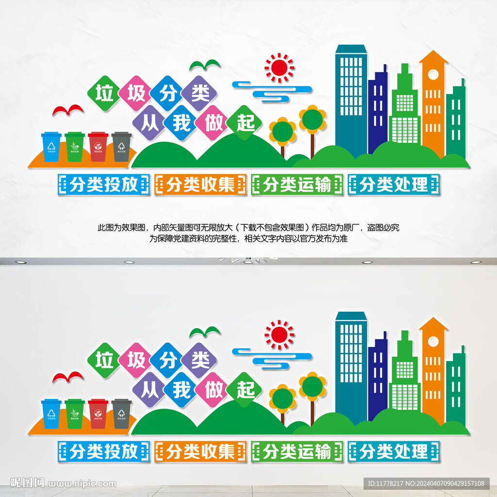 垃圾分類從我做起文化墻