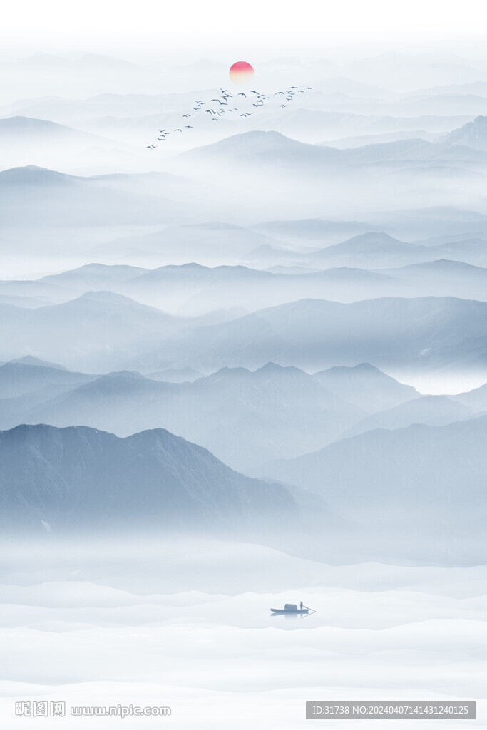豎幅水墨畫