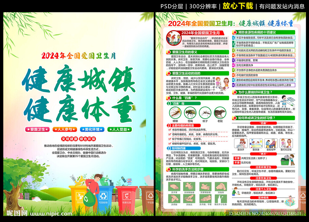 2024年全國愛國衛生月傳單