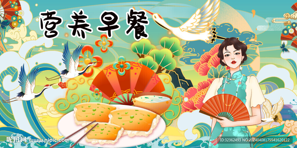 營養(yǎng)早餐背景墻