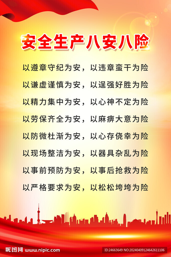 安全生產(chǎn)八安八險