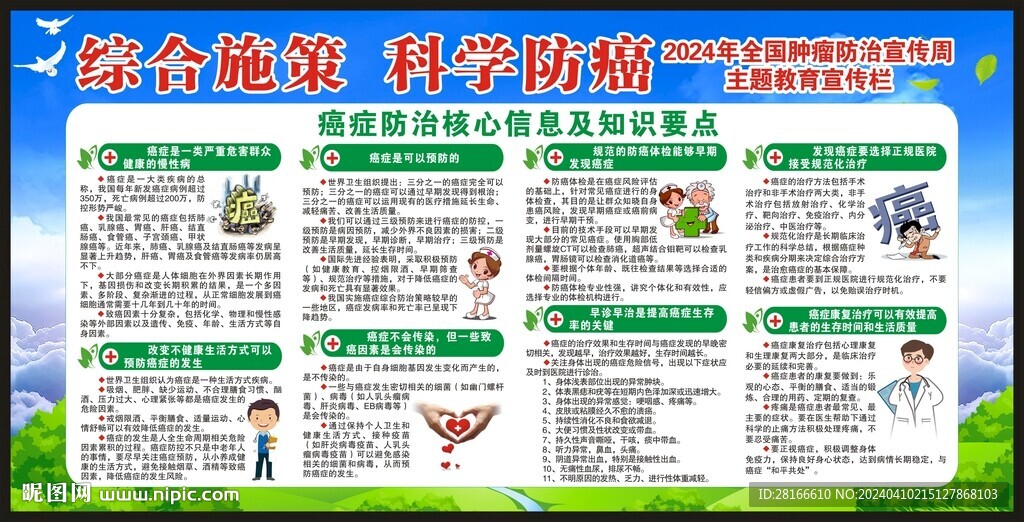 全國腫瘤防治宣傳周宣傳欄