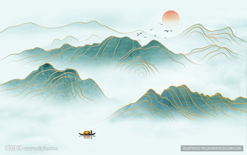 國潮山水畫