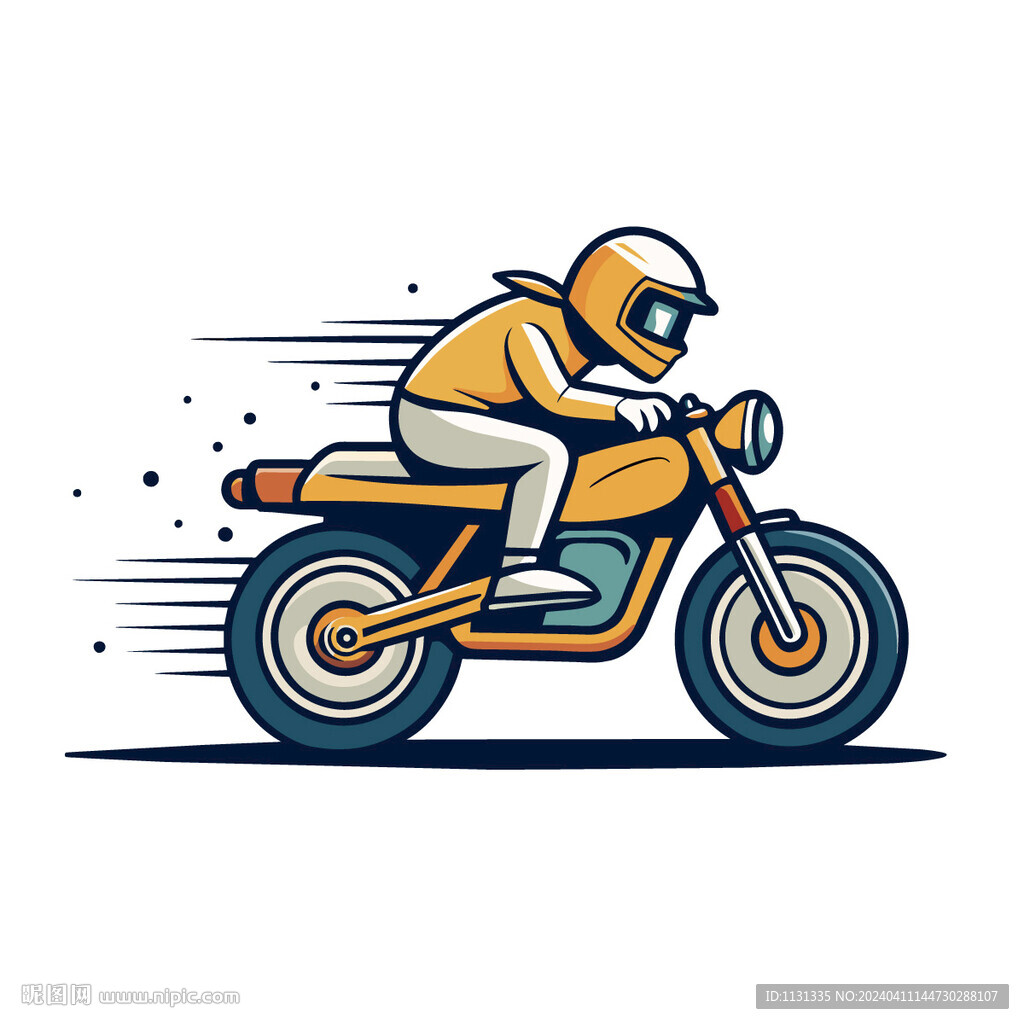 人物骑摩托车极速行驶的人