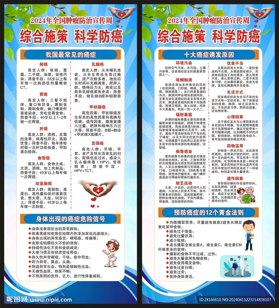 全國腫瘤防治宣傳周展架