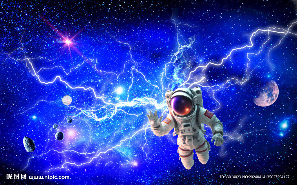 閃電星空
