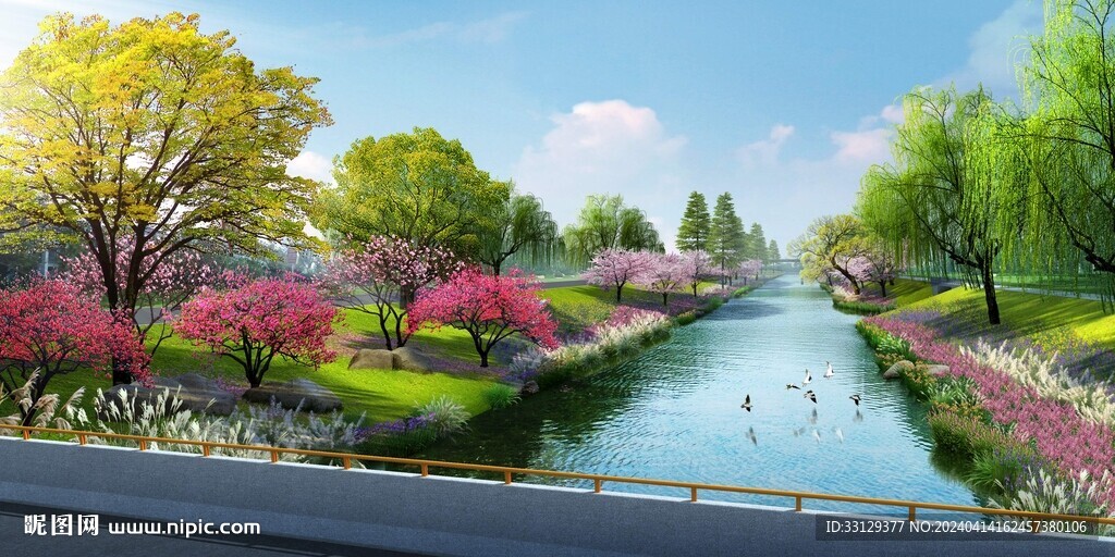 河道公園PSD文件