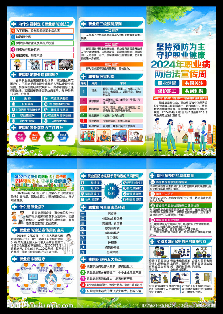2024年職業病三折頁