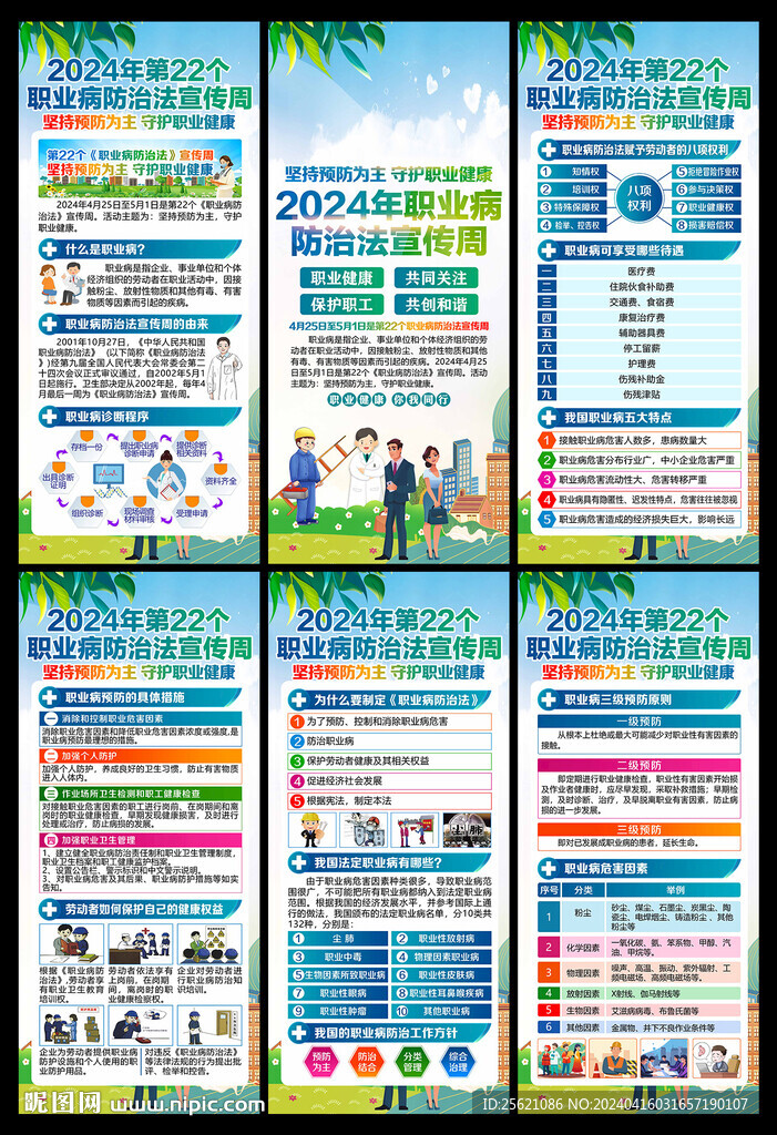 2024年職業病宣傳周展架