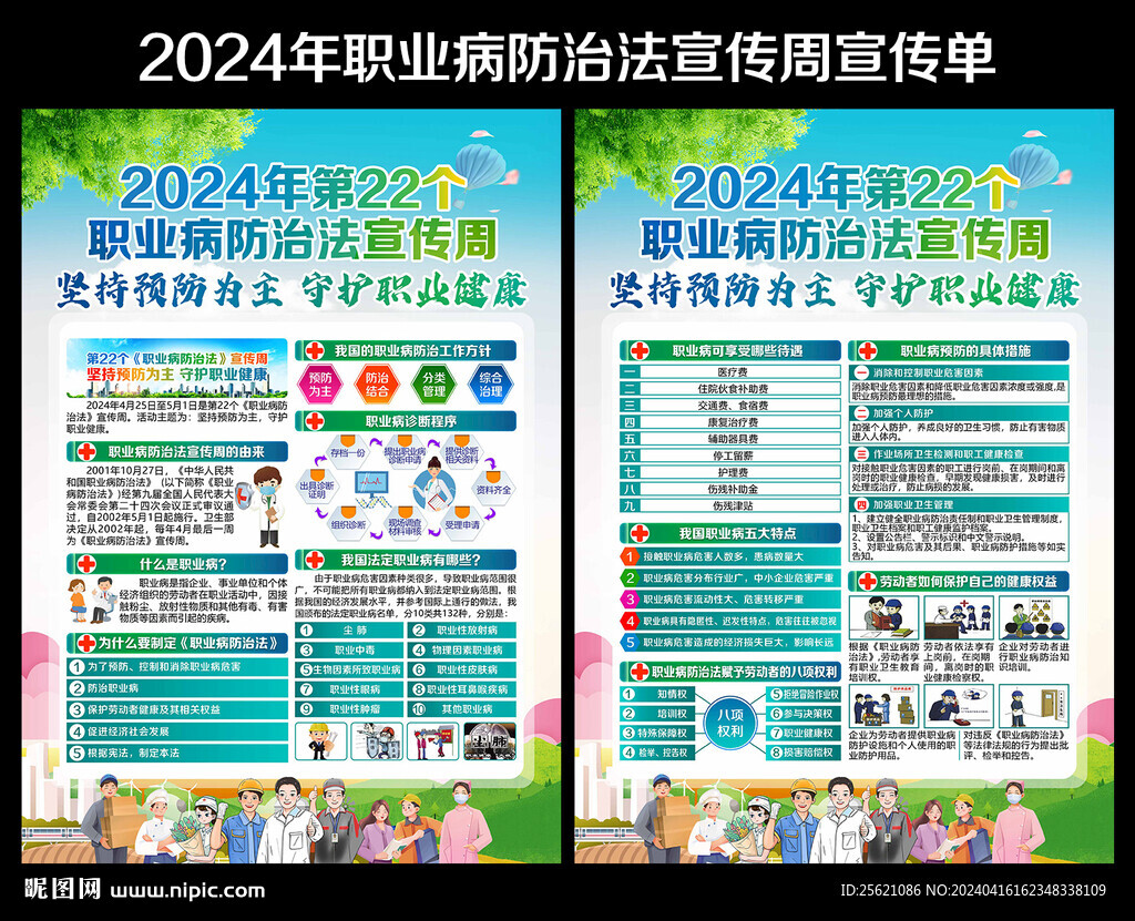 2024年職業(yè)病宣傳周宣傳單