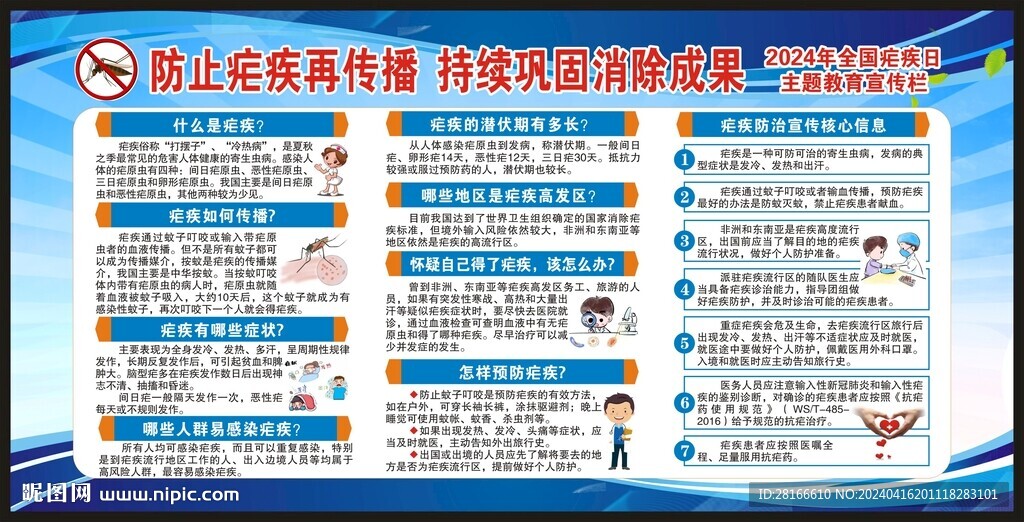 全國瘧疾日宣傳欄