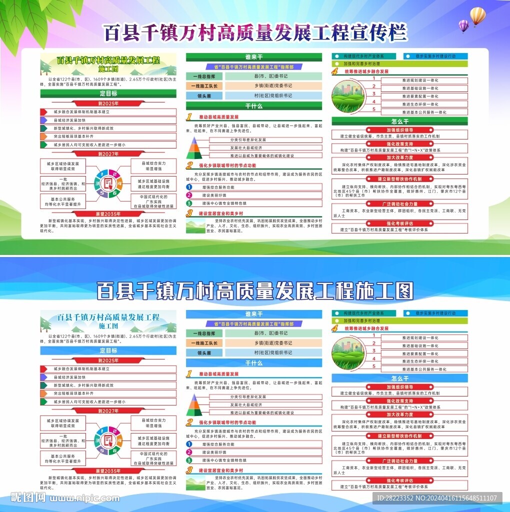 百千萬工程施工圖宣傳版面