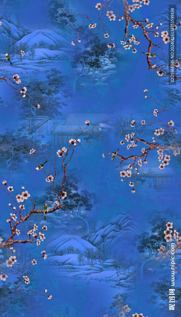 山水畫梅花