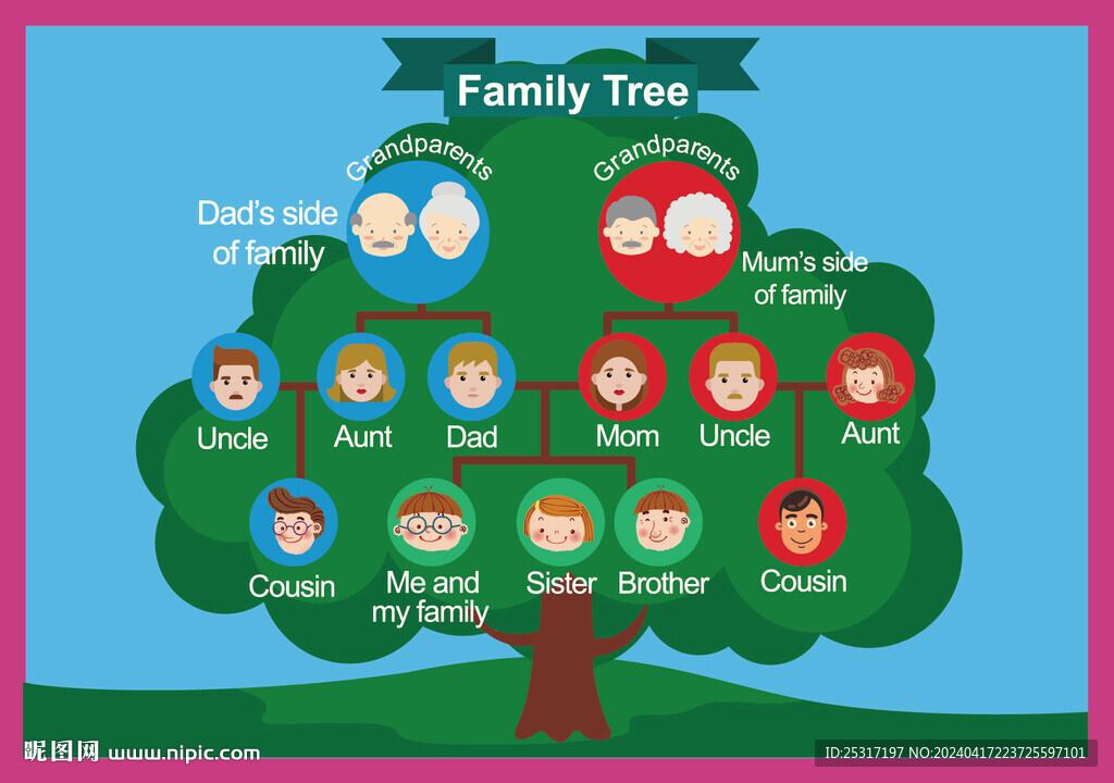 英文单词家庭树