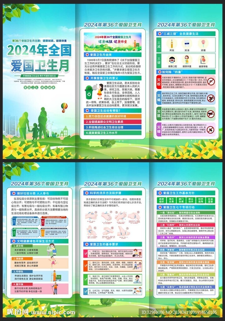 愛國衛生運動折頁宣傳單