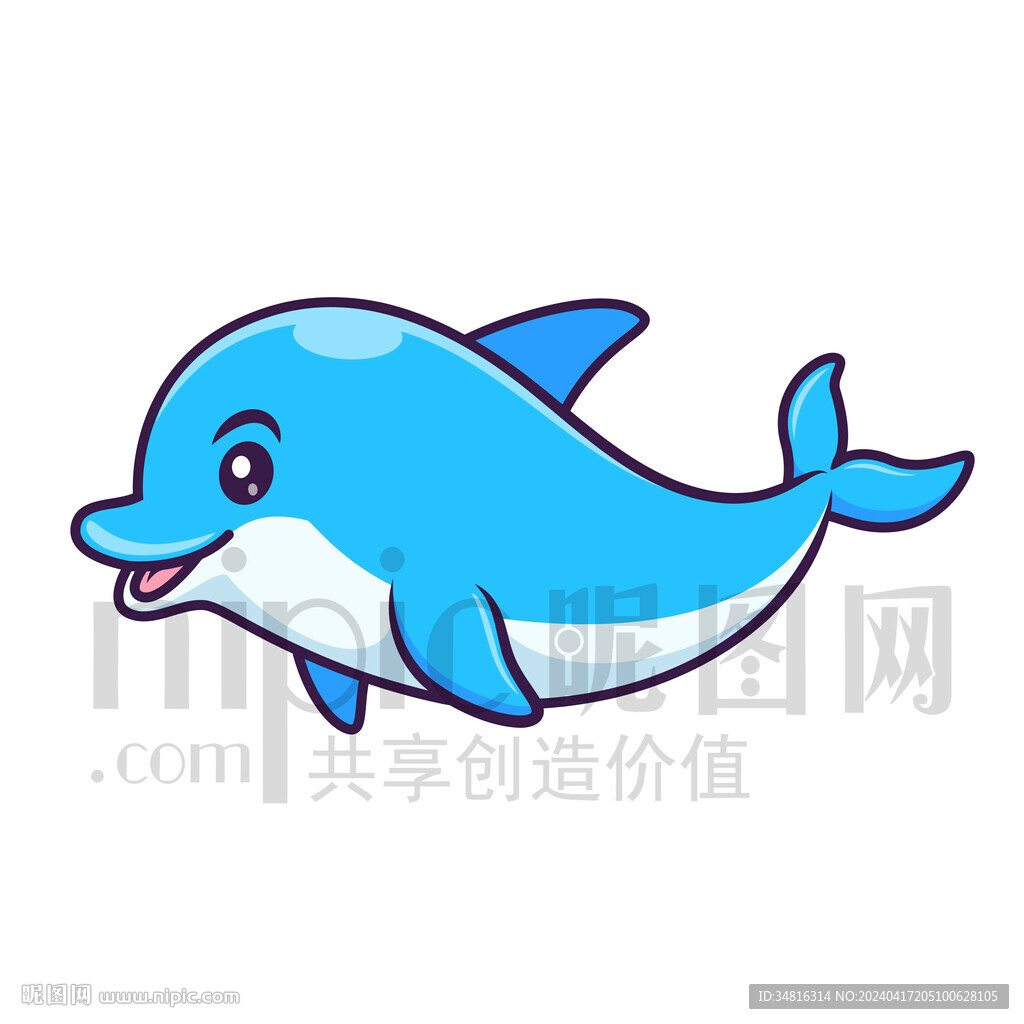 可愛卡通海豚