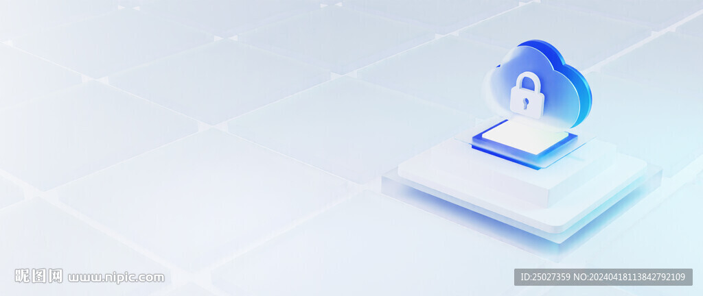 3d盾牌云banner