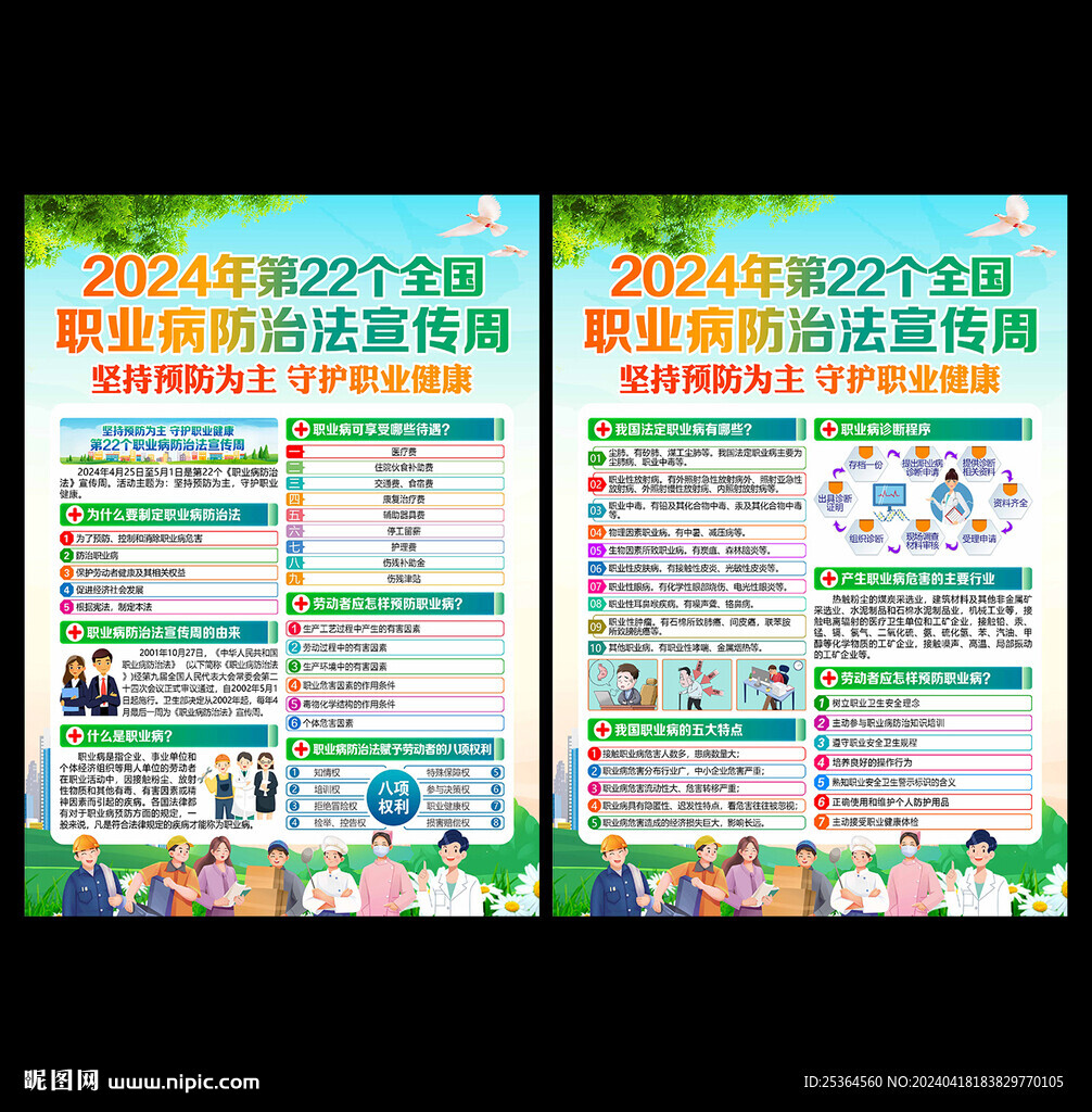 2024年職業病宣傳周宣傳單