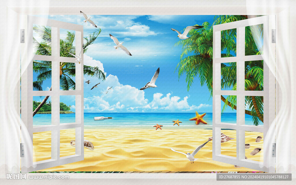 3D假窗海景