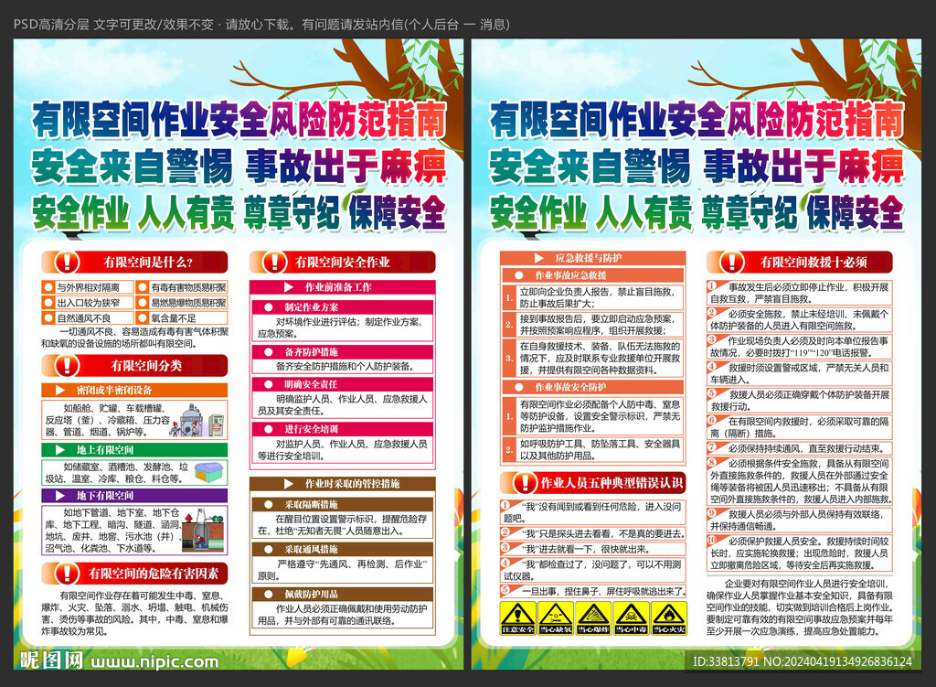 有限空間作業(yè)宣傳單