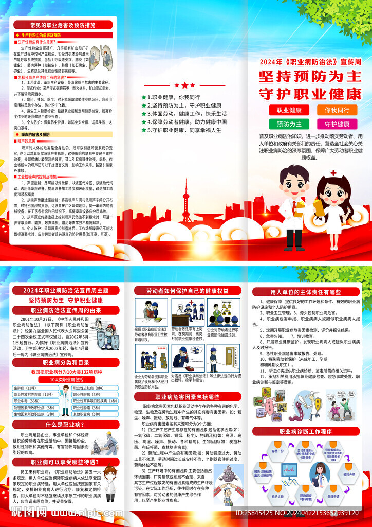 職業(yè)病防治法宣傳周折頁