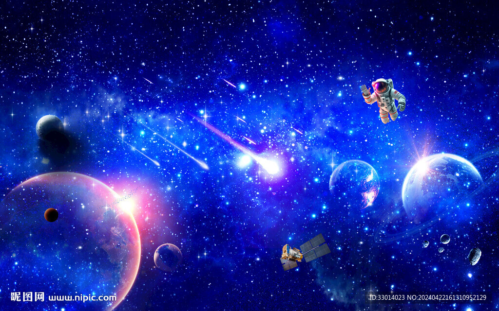 宇宙星球星空背景墻