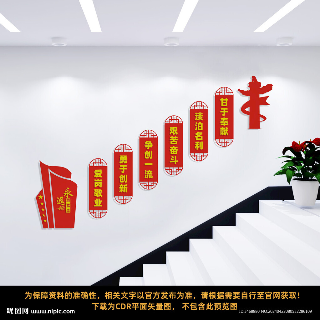 樓梯黨建文化墻