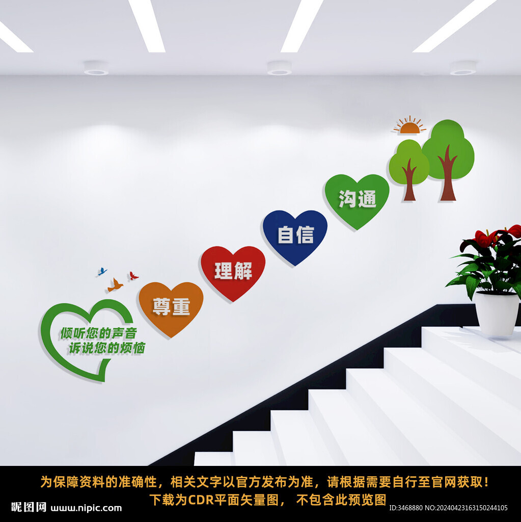 心理健康樓梯文化墻