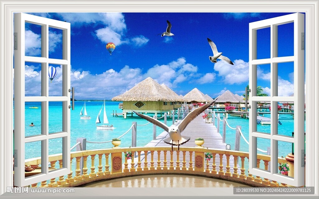 3D立體假窗海景