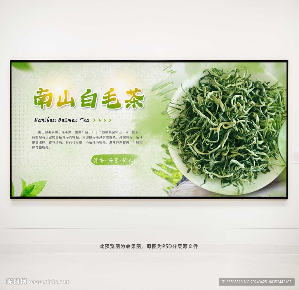 南山白毛茶葉展板