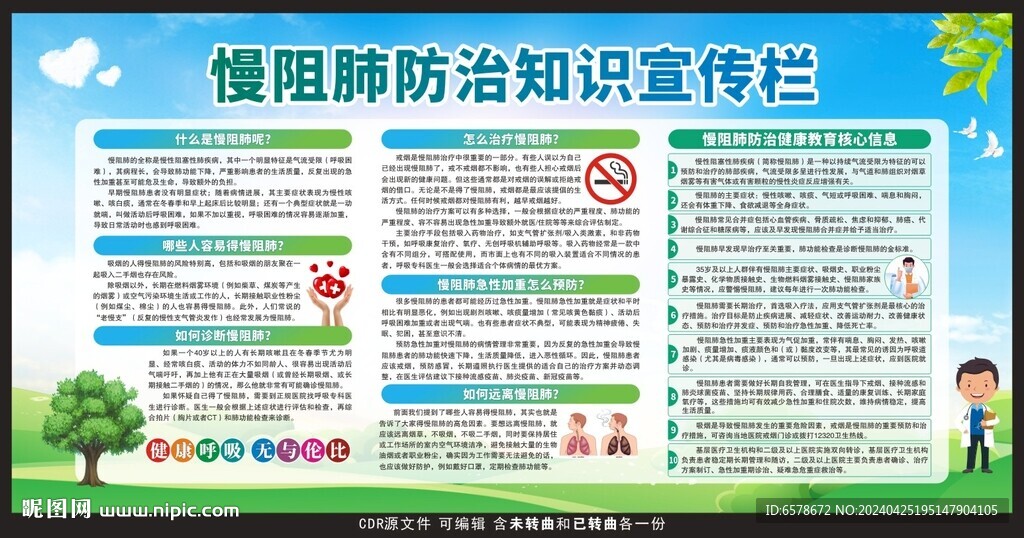 慢阻肺健康教育宣傳欄