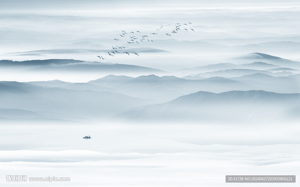 山水水墨畫風(fēng)景圖