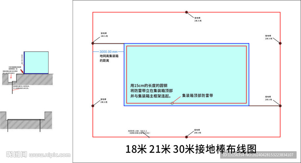 集裝箱屋頂避雷針防雷針設(shè)計(jì)安裝