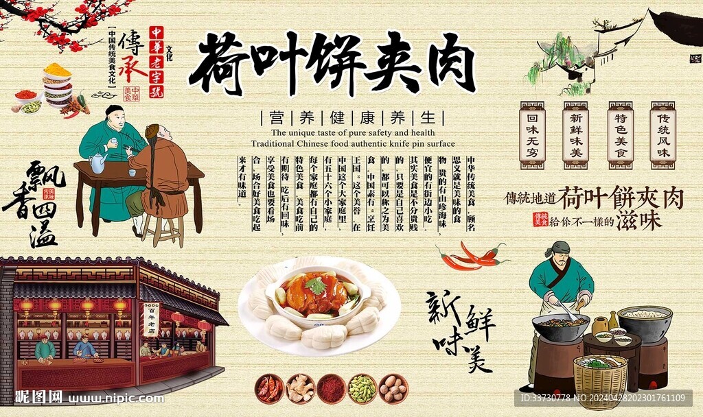 荷葉餅夾肉