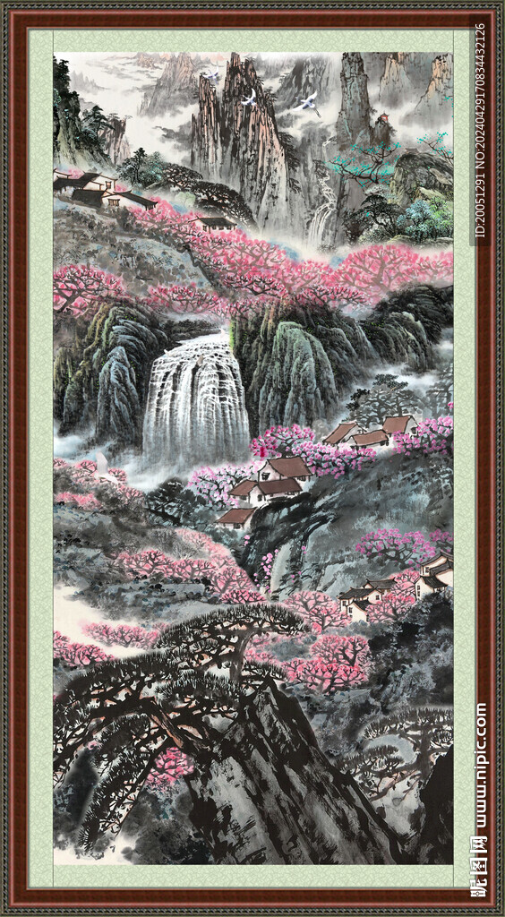 豎幅山水畫 