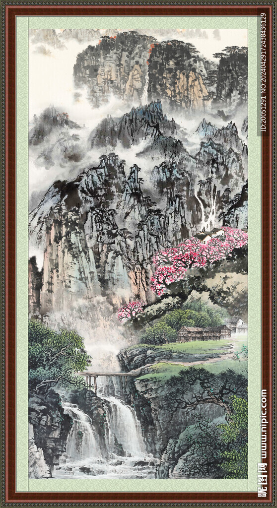 豎幅山水畫 