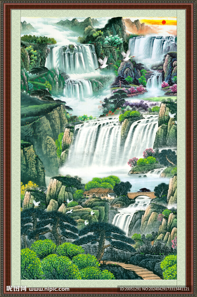 豎幅山水畫(huà) 