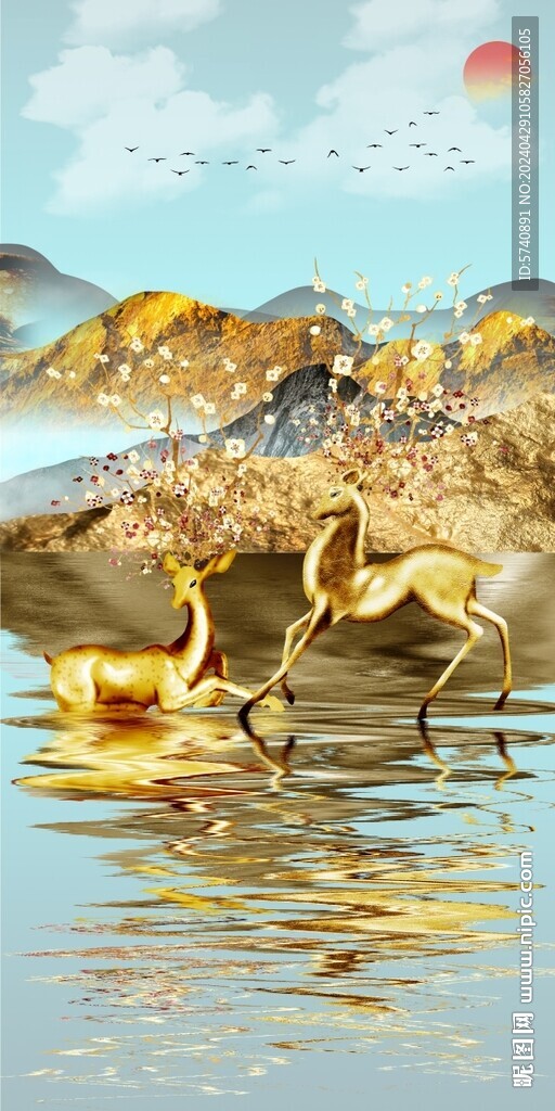 金山發財鹿玄關