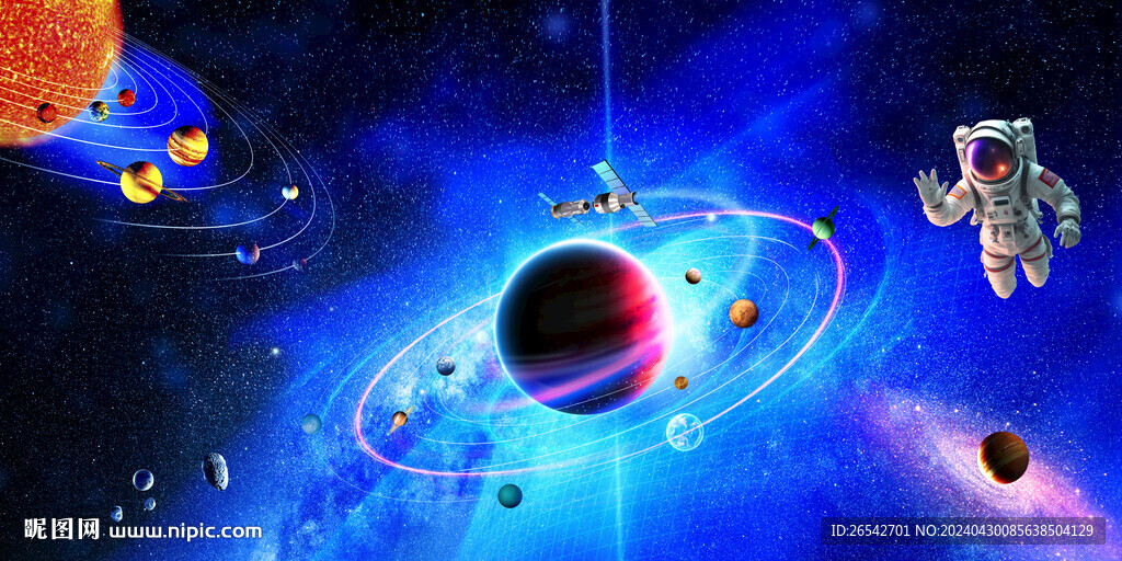 銀河星球外太空隕石宇宙衛(wèi)星背景