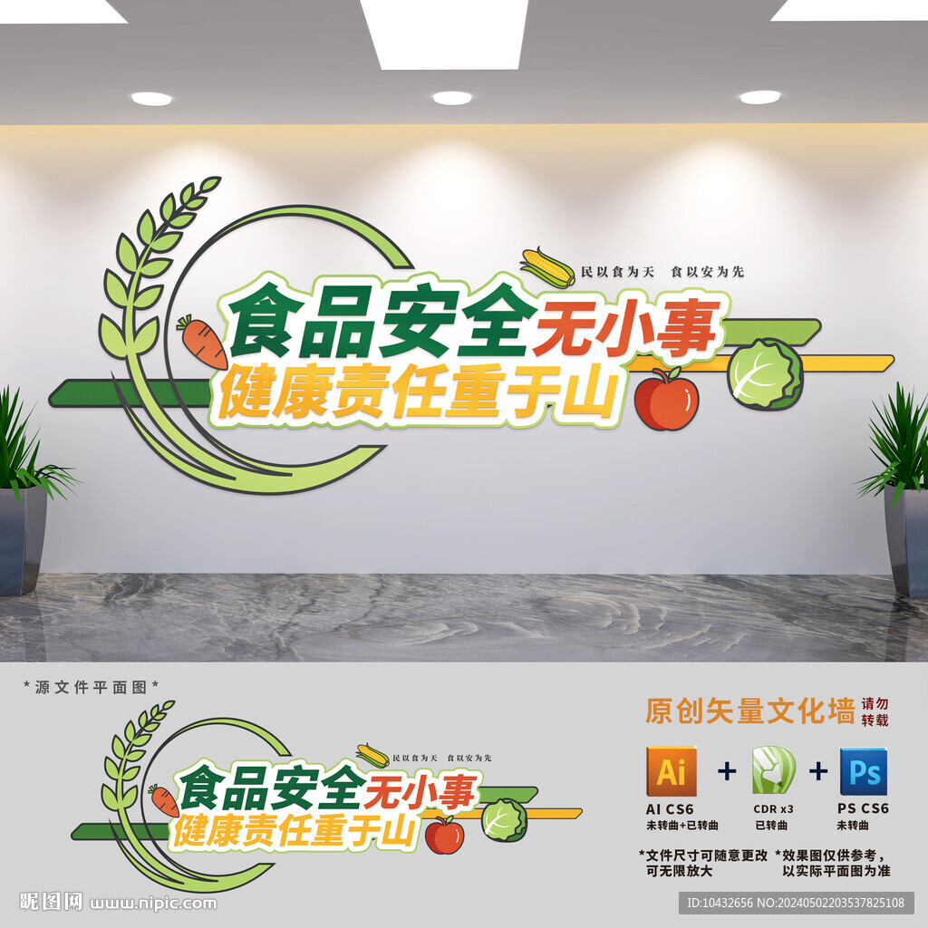 食品安全無小事食堂標語文化墻