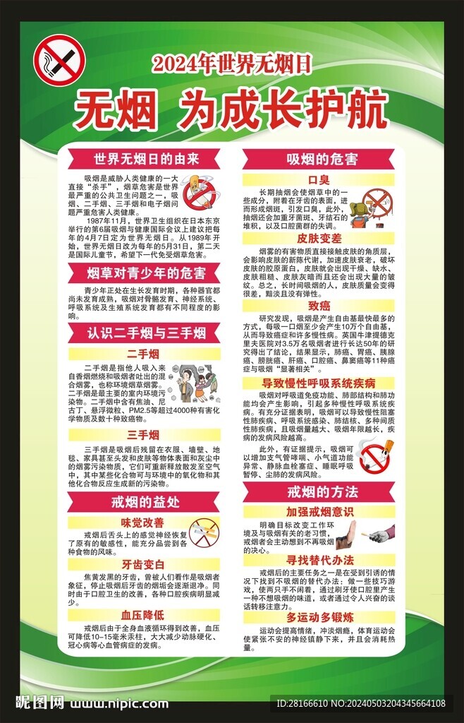 世界無煙日海報