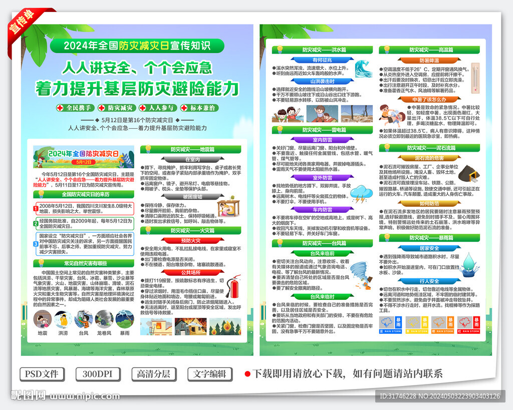 防災(zāi)減災(zāi)宣傳單