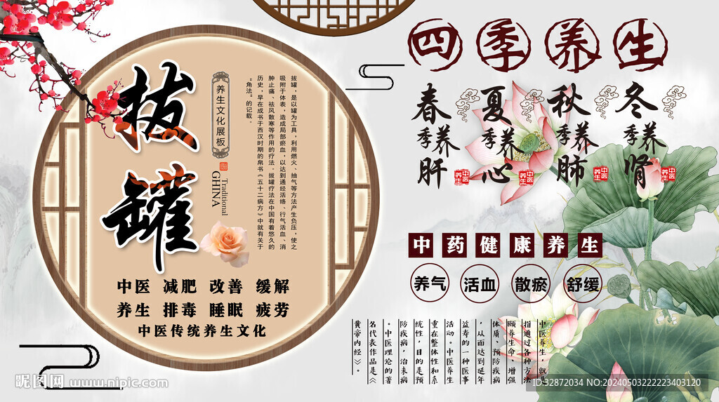 拔罐背景墻