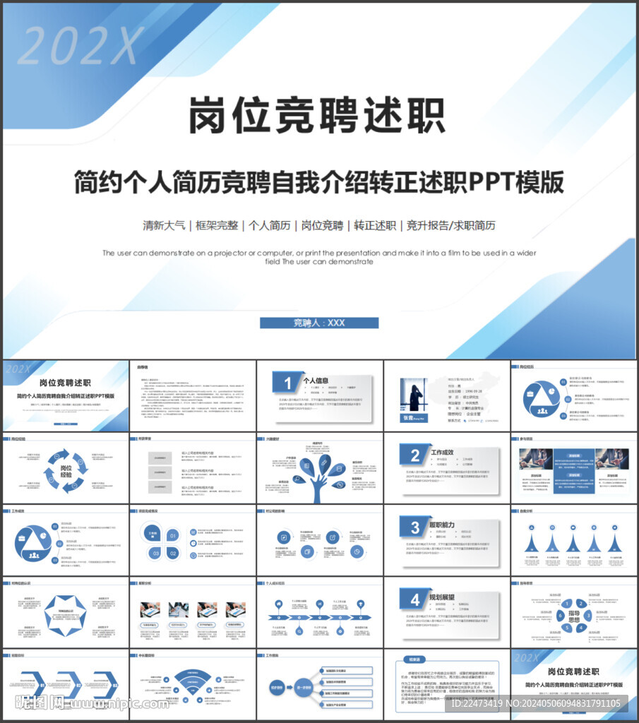 教師崗位競聘述職PPT